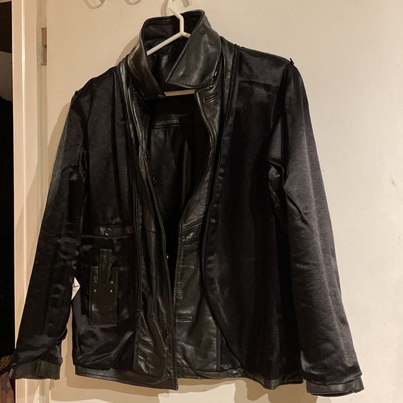 VINTAGE UNISEX Black Butter Soft Subtle Heavy Leather Jacket (Button Up) Men’s M - Picture 11 of 11